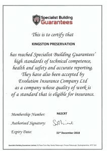 SBG Approved Certificate